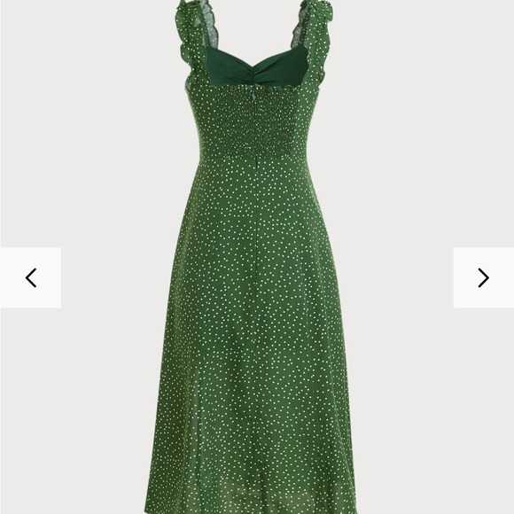 The Frill Trim Side Split Midi Dress - Picture 1 of 4